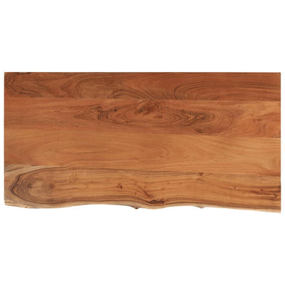 Table Top 80x40x3.8 cm Rectangular Solid Wood Acacia Live Edge