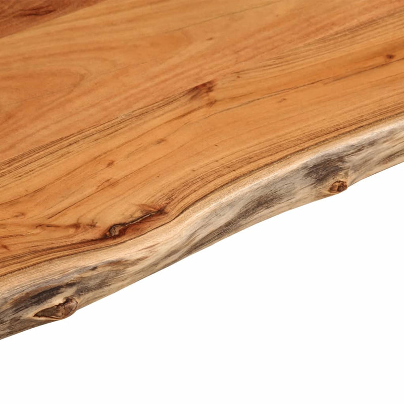 Table Top 80x40x3.8 cm Rectangular Solid Wood Acacia Live Edge