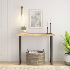 vidaXL Table Top 80x40x3.8 cm Rectangular Solid Wood Acacia Live Edge 1