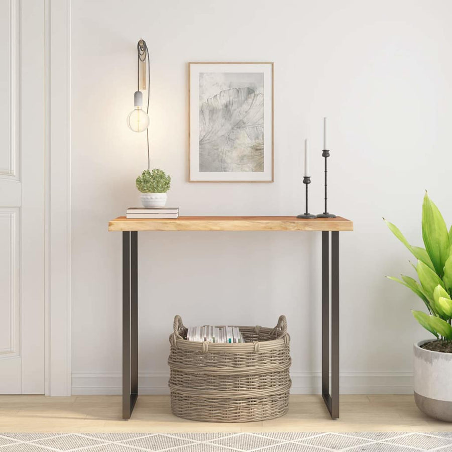 Table Top Rectangular Solid Wood Acacia Live Edge