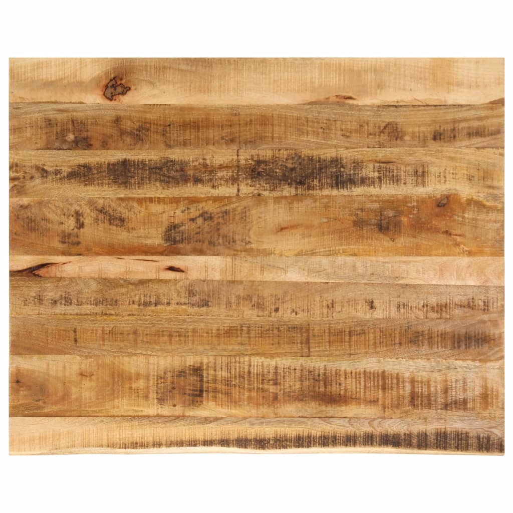 Table Top 80x80x2.5 cm Live Edge Solid Wood Rough Mango Natural Solid Rough Mango Wood 90 cm