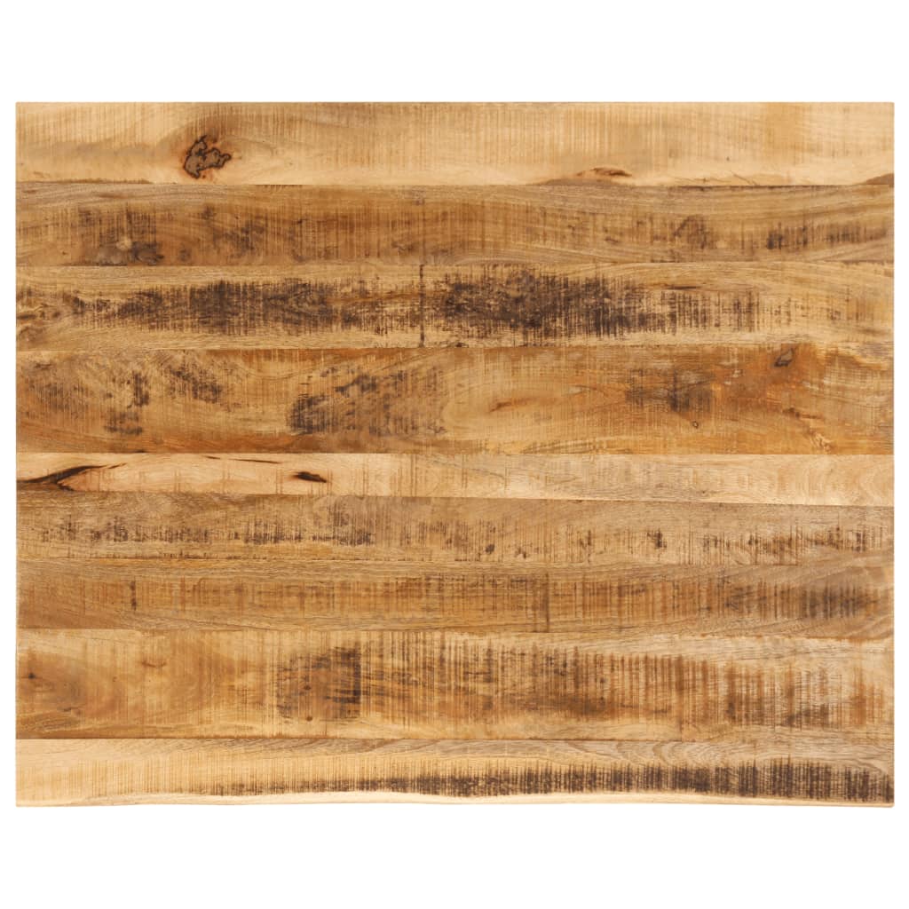 Table Top 80x80x2.5 cm Live Edge Solid Wood Rough Mango Natural Solid Rough Mango Wood 100 cm