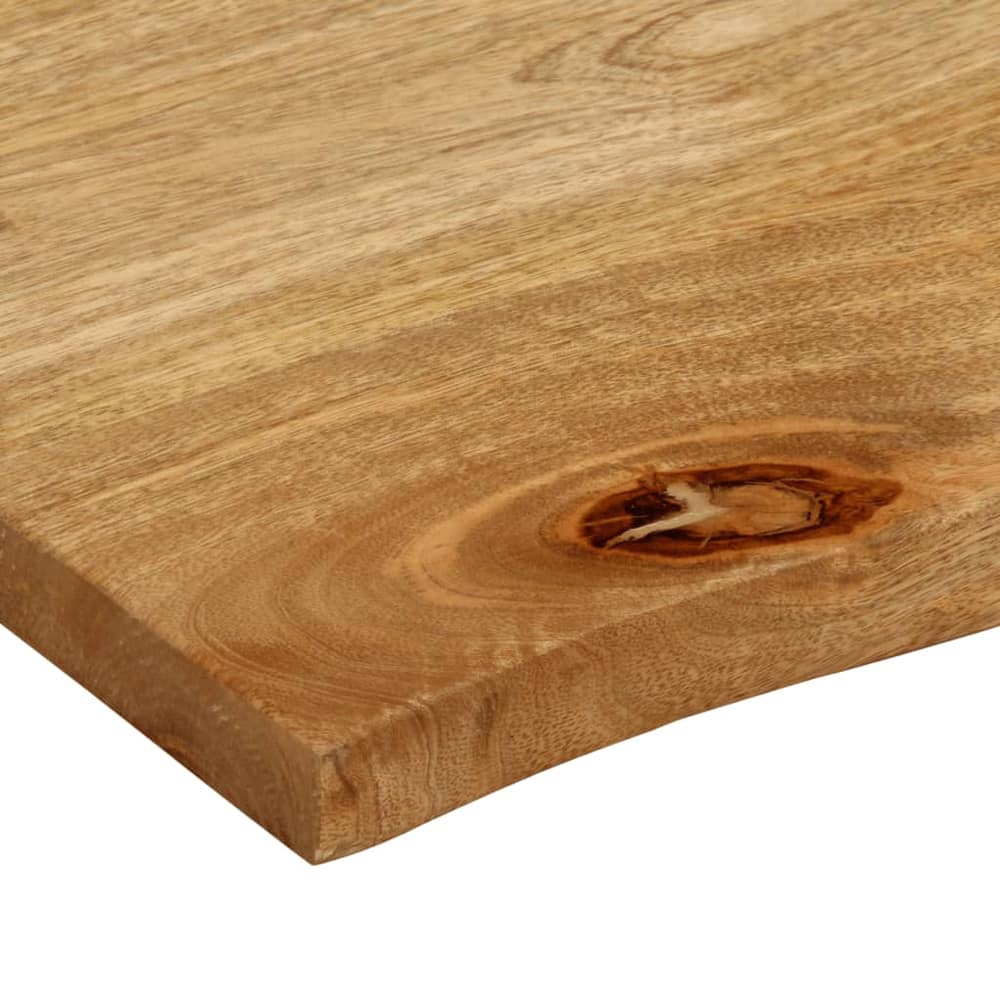 Table Top Live Edge 80x80x3.8 cm Solid Wood Mango Natural Solid Mango Wood 80 cm