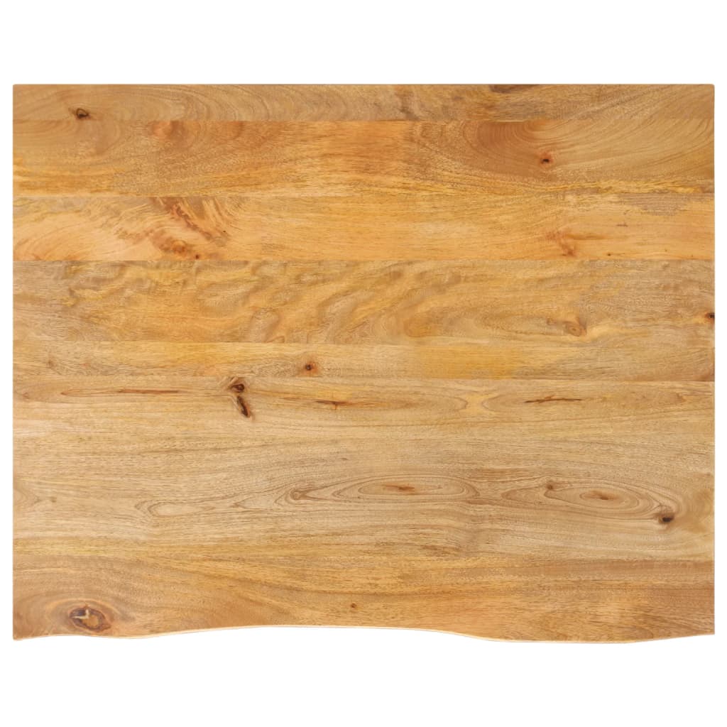 Table Top Live Edge 80x80x3.8 cm Solid Wood Mango Natural Solid Mango Wood 90 cm