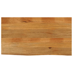 Table Top Live Edge 60x60x2.5 cm Solid Wood Mango Oak Finished 100 cm