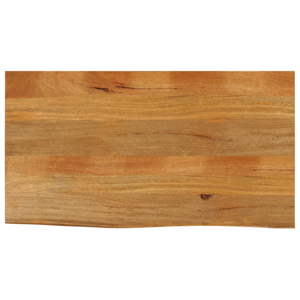 Table Top Live Edge 60x60x2.5 cm Solid Wood Mango Oak Finished 110 cm