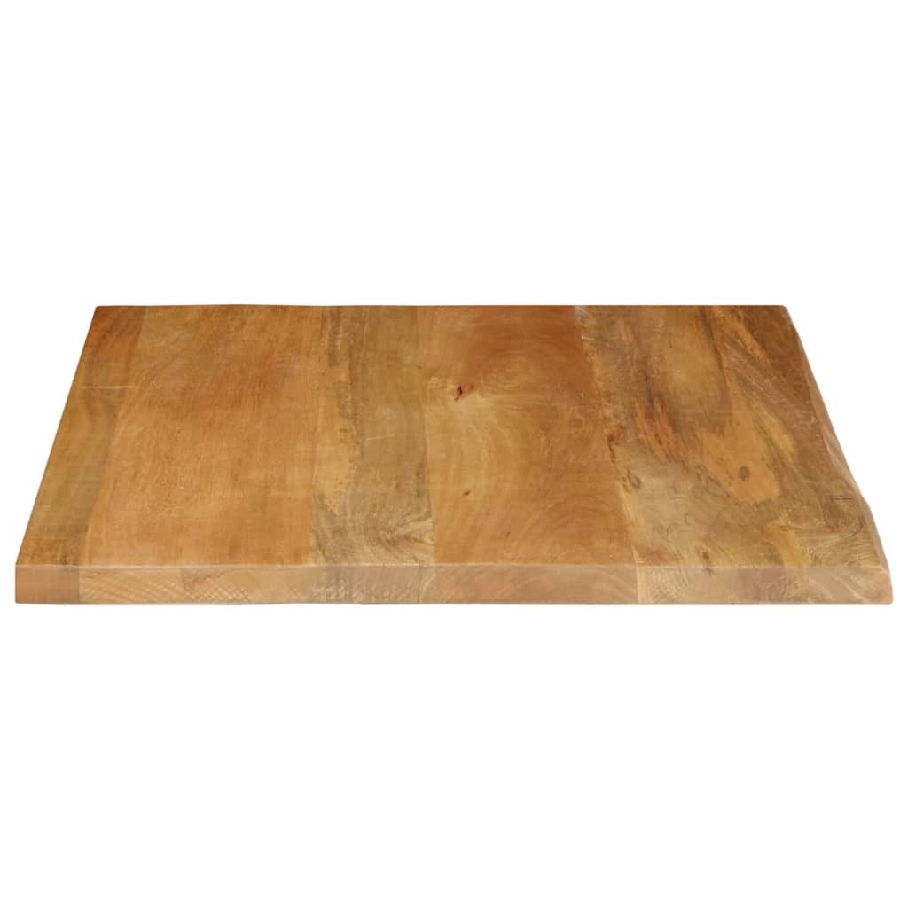 Table Top Live Edge 80x80x2.5 cm Solid Wood Mango Oak Finished 80 cm