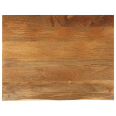 Table Top Live Edge 80x80x2.5 cm Solid Wood Mango Oak Finished 100 cm