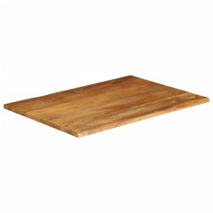 Table Top Live Edge 80x80x3.8 cm Solid Wood Mango Oak Finished 100 cm