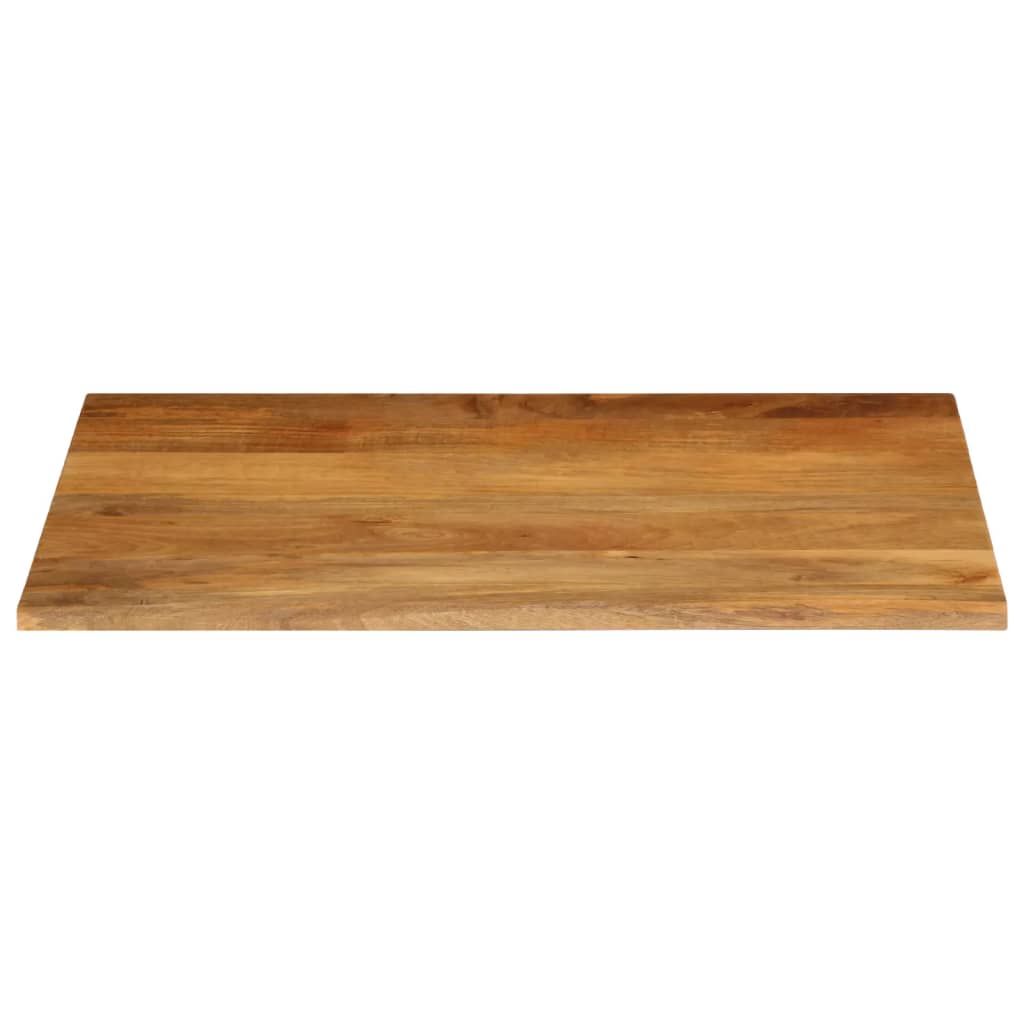 Table Top Live Edge 80x80x3.8 cm Solid Wood Mango Oak Finished 100 cm