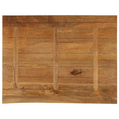 Table Top Live Edge 80x80x3.8 cm Solid Wood Mango Oak Finished 100 cm