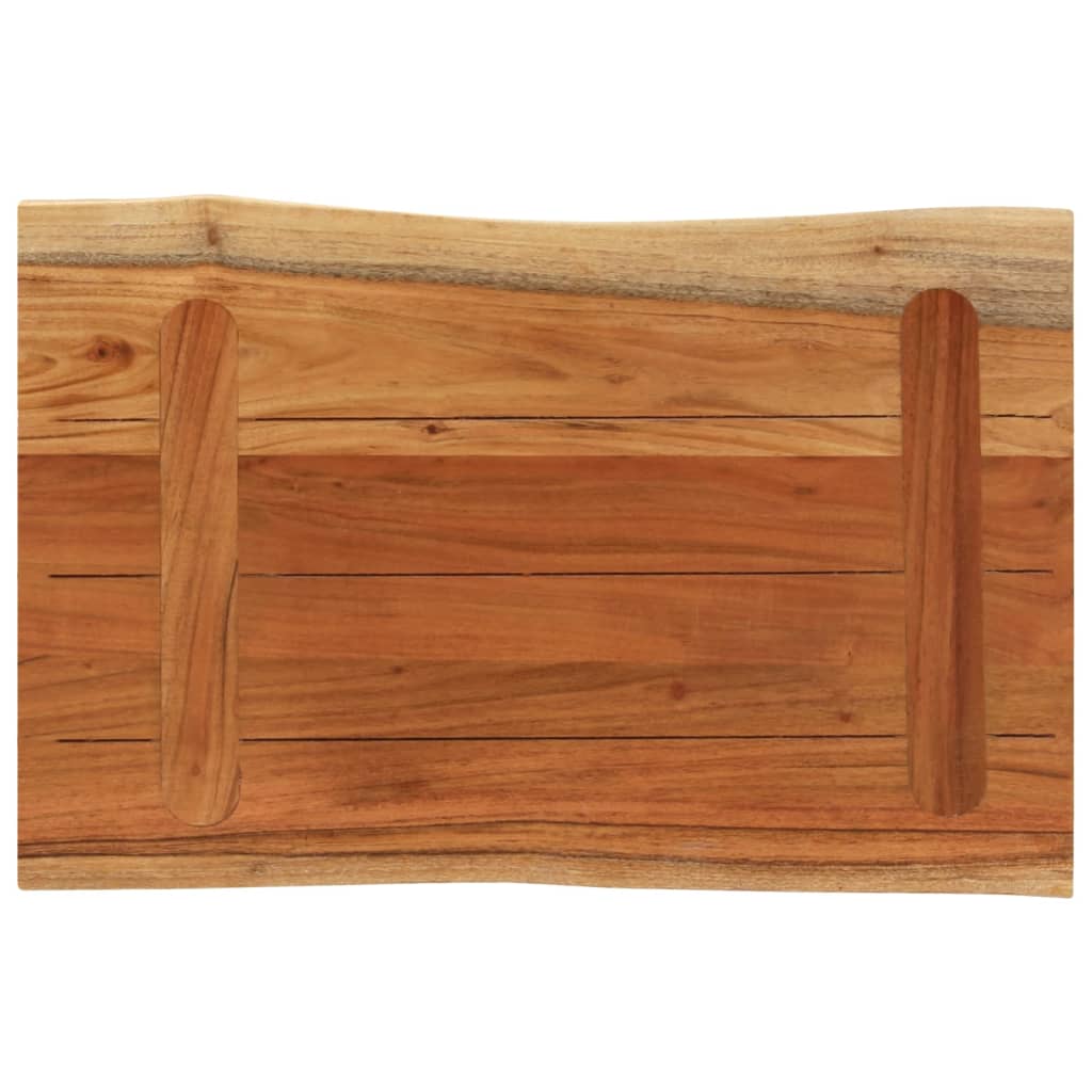 vidaXL Table Top 50x40x3.8 cm Rectangular Solid Wood Acacia Live Edge 5