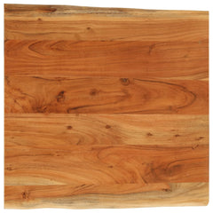 Table Top 60x60x3.8 cm Square Solid Wood Acacia Live Edge Thickness 38 mm Acacia wood(natural) 60 cm