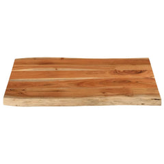 vidaXL Table Top 70x60x3.8 cm Rectangular Solid Wood Acacia Live Edge 3
