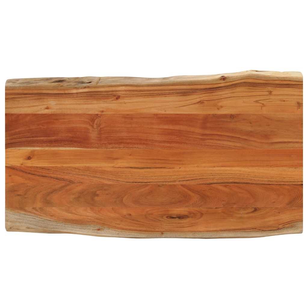 Table Top 60x60x3.8 cm Square Solid Wood Acacia Live Edge Thickness 38 mm Acacia wood(natural) 100 cm
