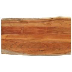Table Top 60x60x3.8 cm Square Solid Wood Acacia Live Edge Thickness 38 mm Acacia wood(natural) 100 cm