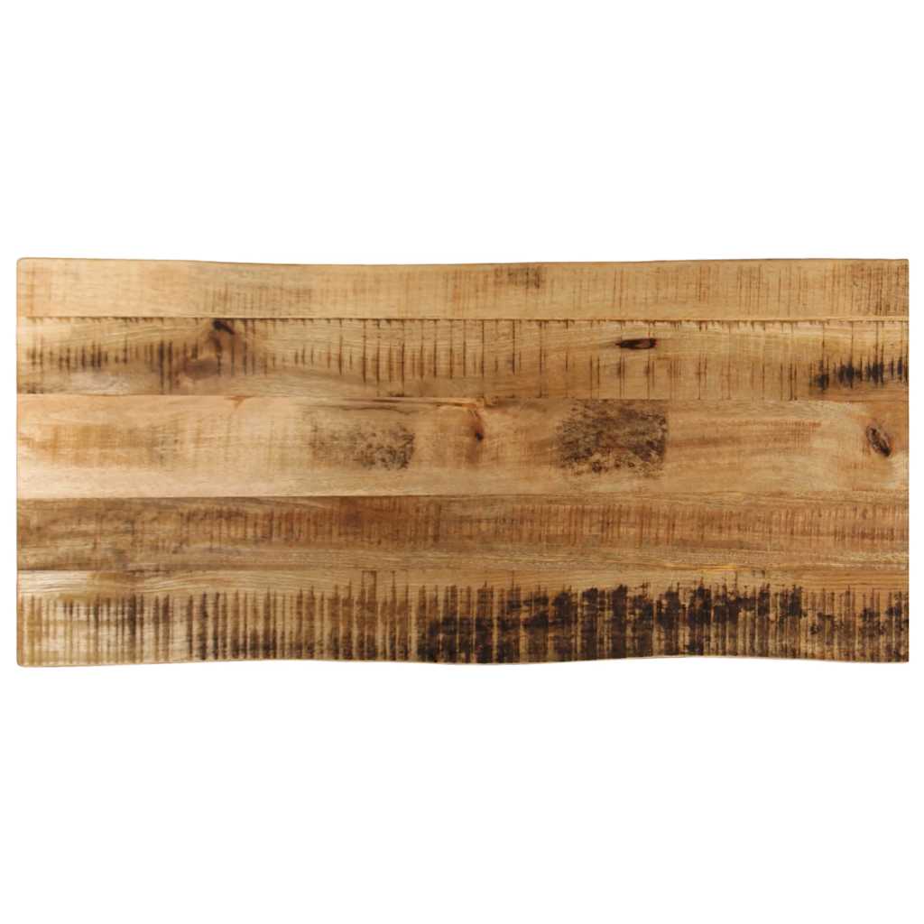 Table Top Live Edge 40x40x2.5 cm Solid Wood Rough Mango Thickness 25 mm Rough Mango wood(natural) 100 cm