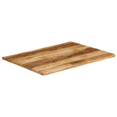 Table Top 80x80x2.5 cm Live Edge Solid Wood Mango Thickness 25 mm Rough mango wood(natural) 100 cm