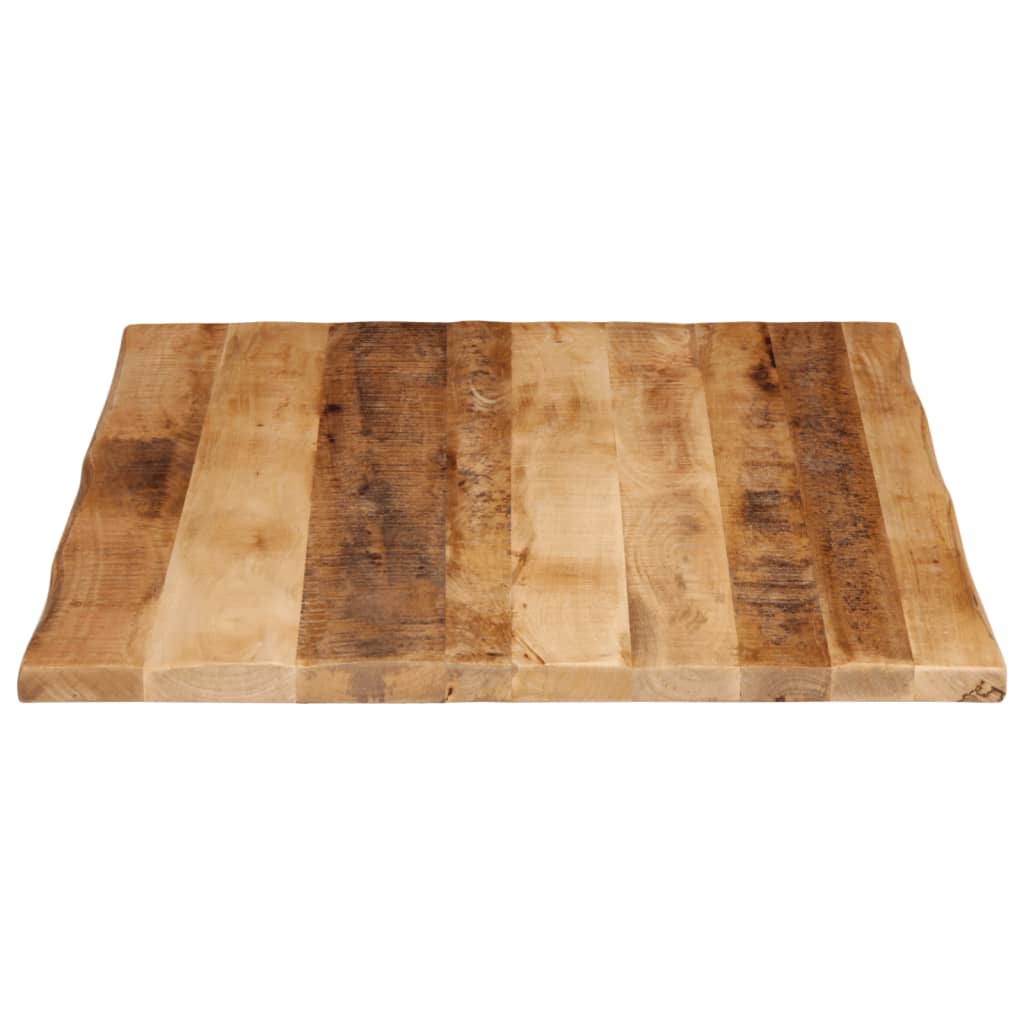 Table Top 80x80x2.5 cm Live Edge Solid Wood Mango Thickness 25 mm Rough mango wood(natural) 100 cm