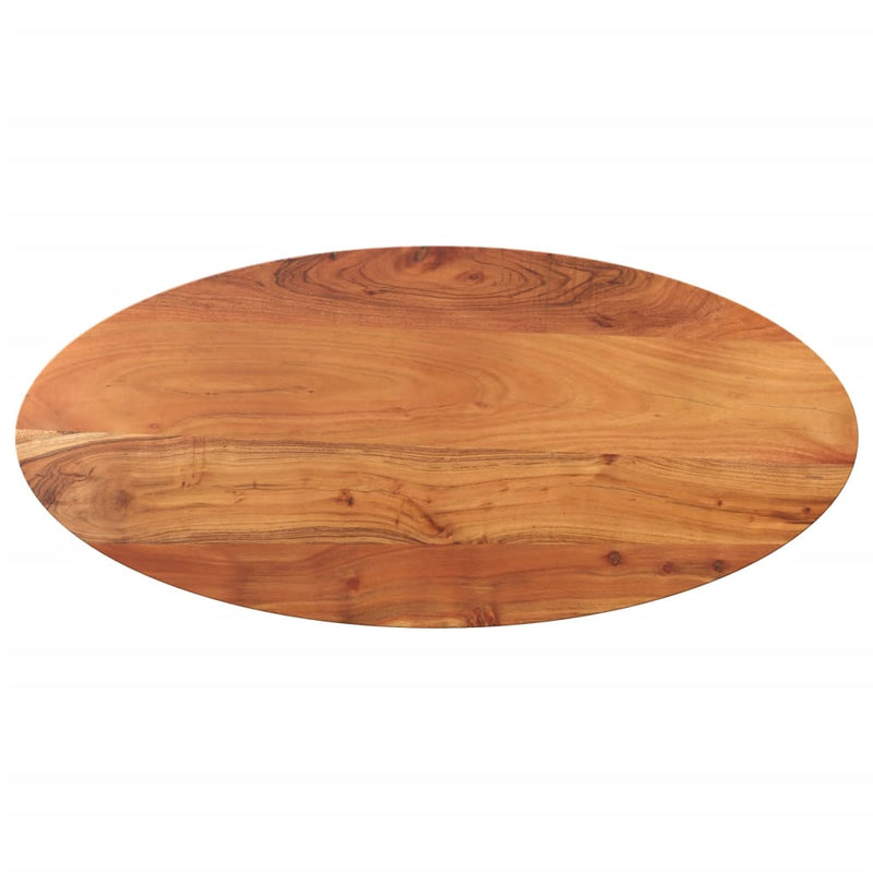 Table Top 90x40x2.5 cm Oval Solid Wood Acacia