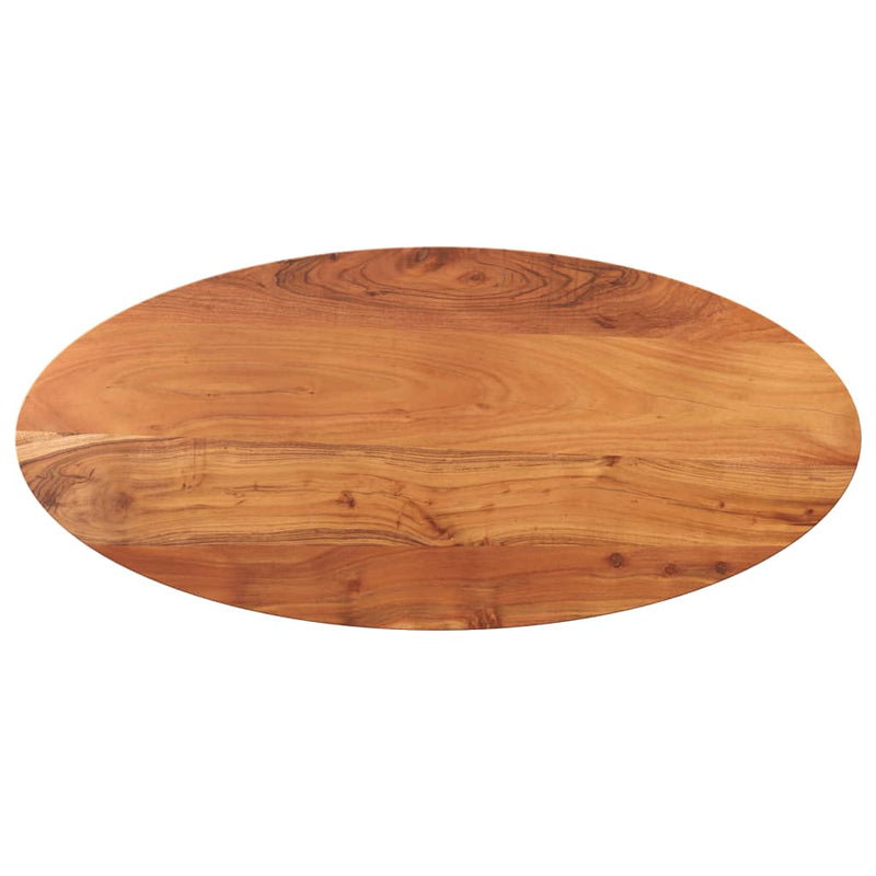 Table Top 120x50x2.5 cm Oval Solid Wood Acacia