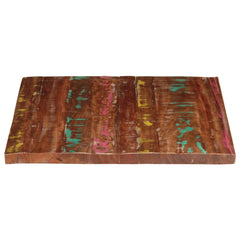 Table Top 80x80x2.5 cm Square Solid Wood Reclaimed Thickness 25 mm Reclaimed wood(multicolour) 90 cm
