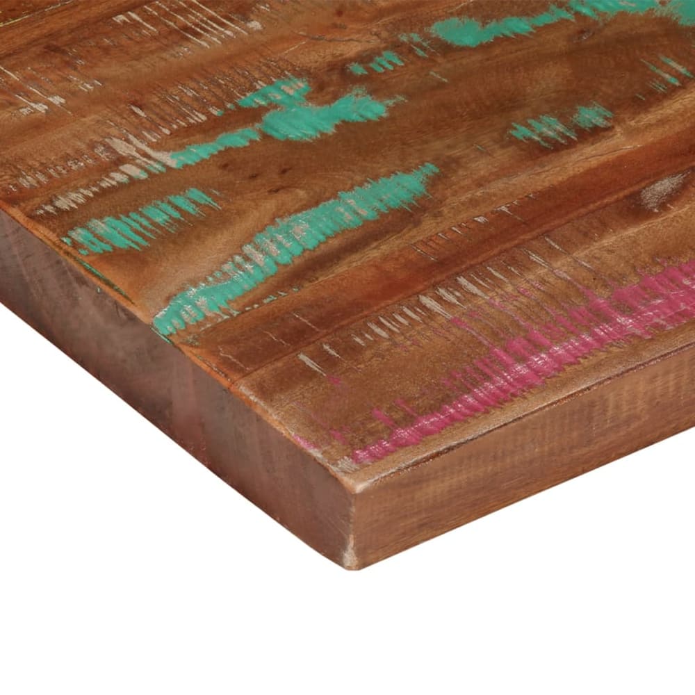 Table Top 80x80x2.5 cm Square Solid Wood Reclaimed Thickness 25 mm Reclaimed wood(multicolour) 90 cm