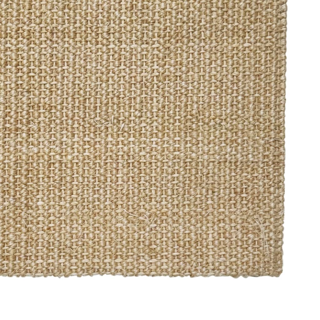 Sisal Rug for Scratching Post Width 66 cm Light Brown 100 cm