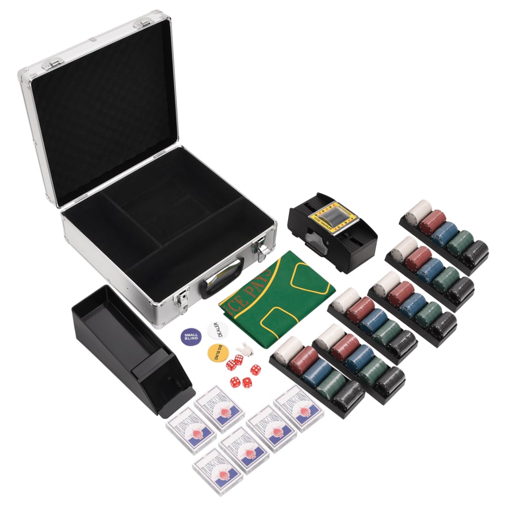 vidaXL Poker Chip Set 600 pcs 4 g 1