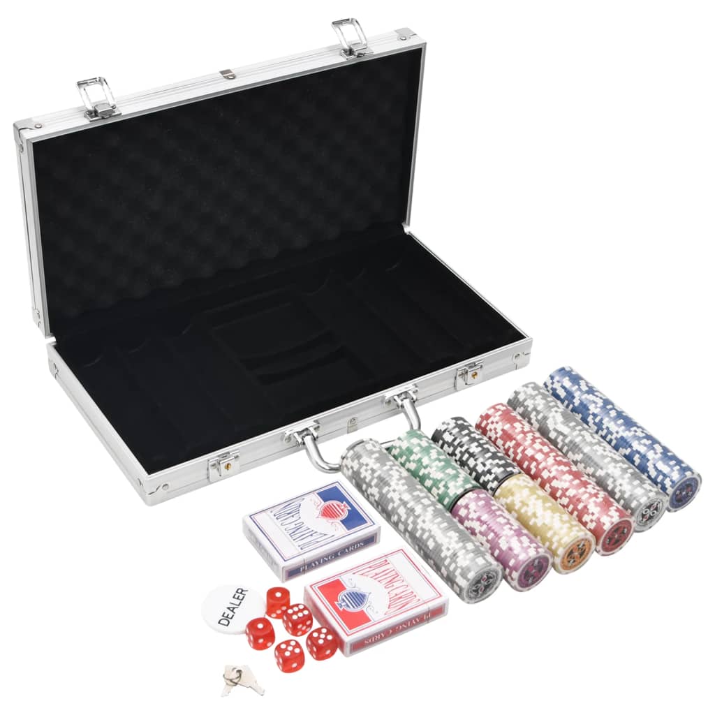vidaXL Poker Chip Set 300 pcs 11.5 g 1