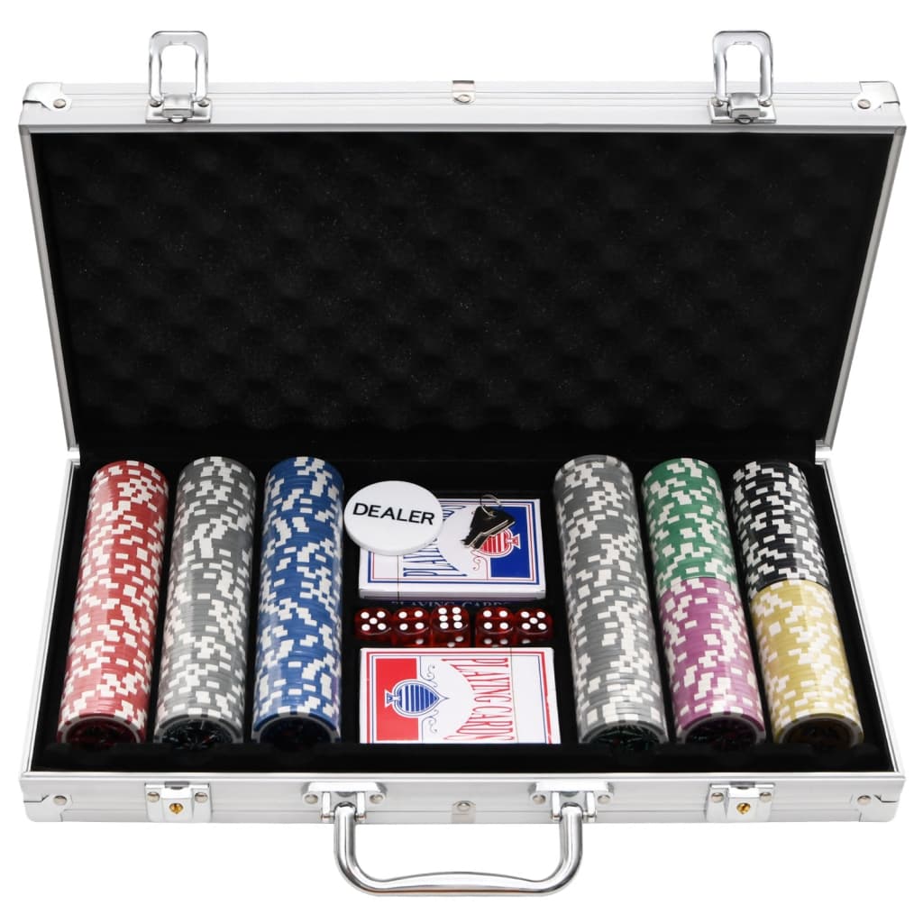 vidaXL Poker Chip Set 300 pcs 11.5 g 3