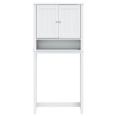 Washing Machine Cabinet BERG White 76x27x164.5 cm Solid Wood