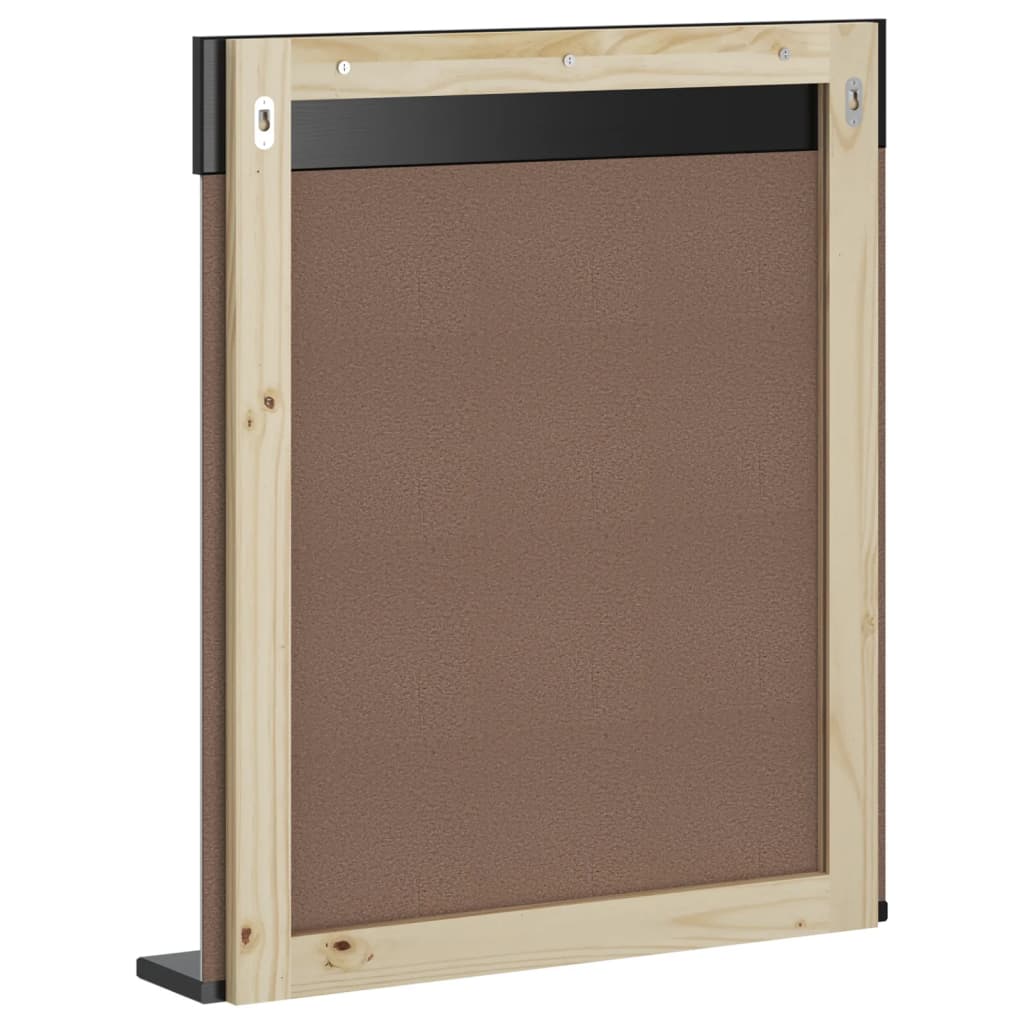 vidaXL Bathroom Mirror with Shelf BERG Black 60x12x70 cm Solid Wood 4