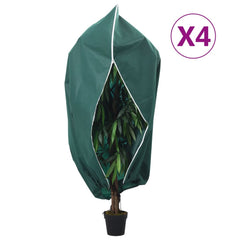 vidaXL Plant Fleece Covers with Zip 4 pcs 70 g/m² 1.55x1.55 m 1