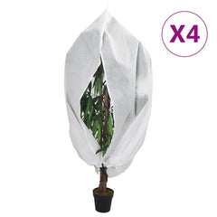 vidaXL Plant Fleece Covers with Zip 4 pcs 70 g/m² 2.36x2 m 1