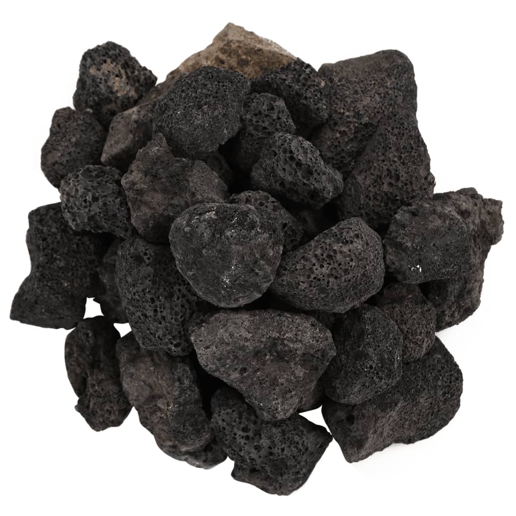 vidaXL Volcanic Rocks 25 kg Black 3-5 cm 4