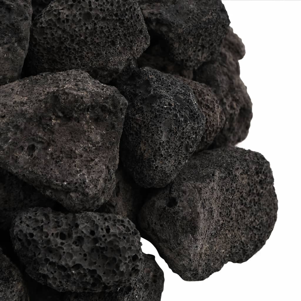 vidaXL Volcanic Rocks 25 kg Black 3-5 cm 5