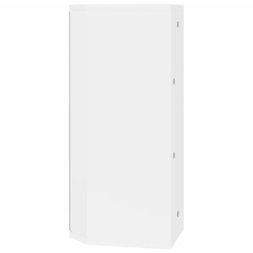 Corner Bathroom Mirror Cabinet 30x24x60 cm White