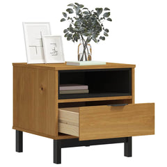vidaXL Side Table FLAM 50x50x50 cm Solid Wood Pine 3