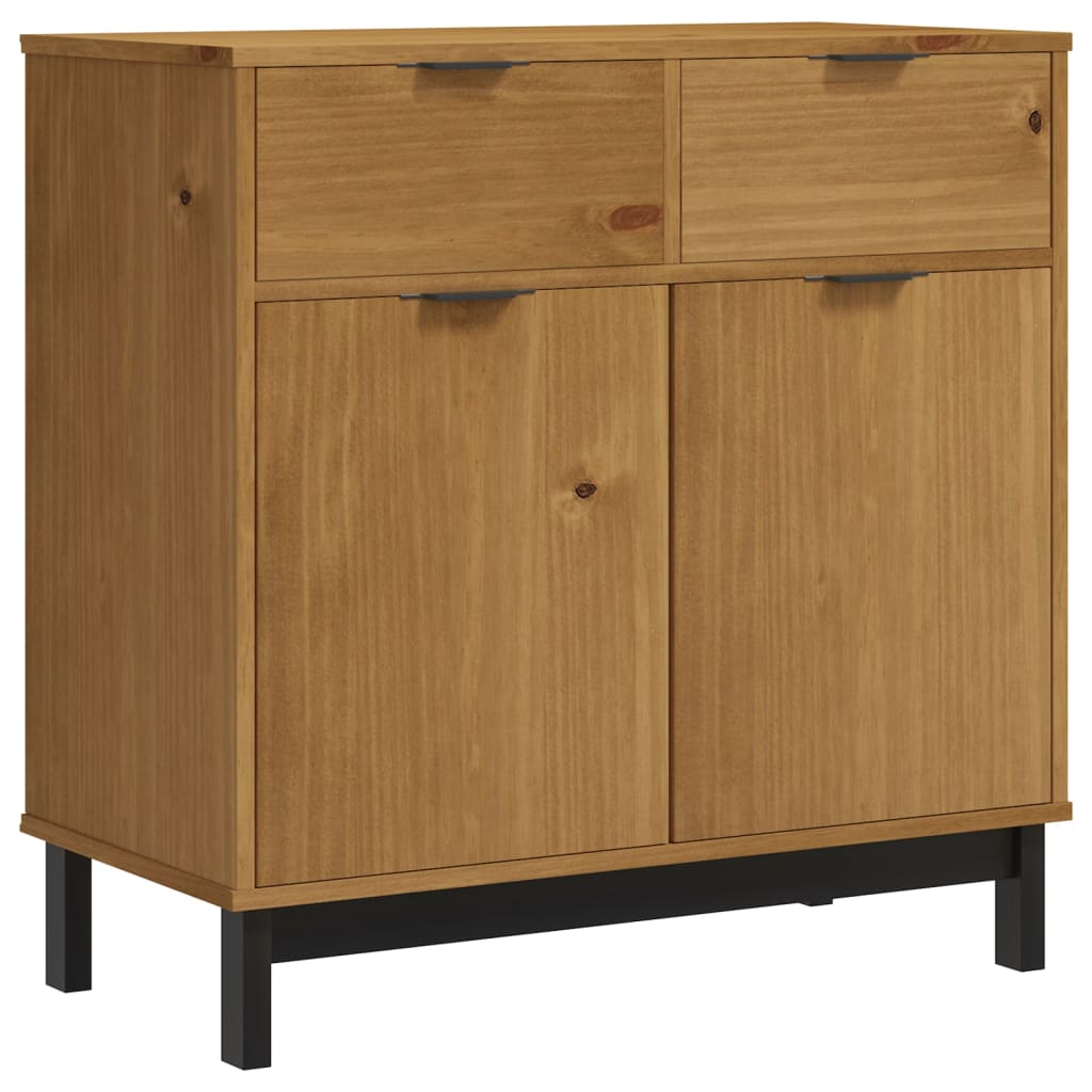 vidaXL Sideboard "FLAM" 80x40x80 cm Solid Wood Pine 2