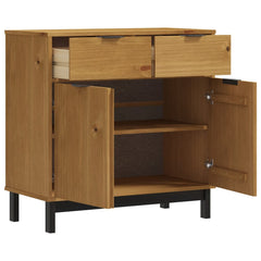 vidaXL Sideboard "FLAM" 80x40x80 cm Solid Wood Pine 3