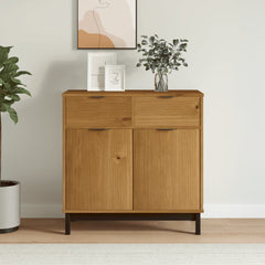 vidaXL Sideboard "FLAM" 80x40x80 cm Solid Wood Pine 1