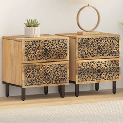 vidaXL Bedside Cabinets 2 pcs 40x33x46 cm Solid Wood Mango 1
