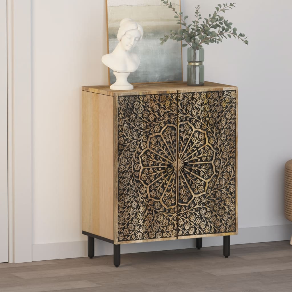 vidaXL Side Cabinet 60x33x75 cm Solid Wood Mango 3