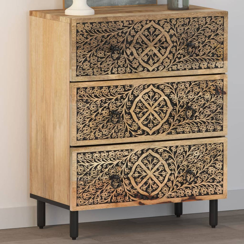 Side Cabinet 60x33x75 cm Solid Wood Mango