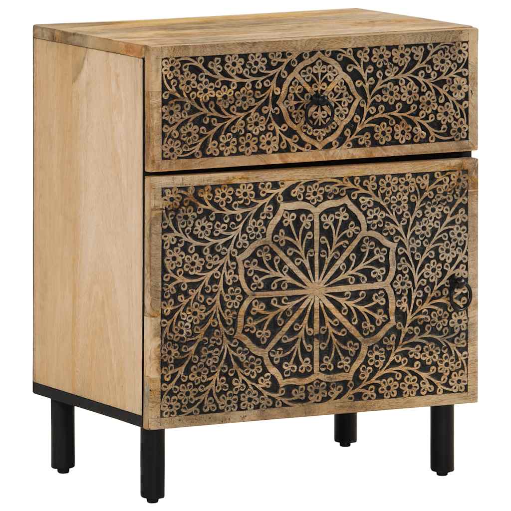 vidaXL Bedside Cabinet 50x33x60 cm Solid Wood Mango 2