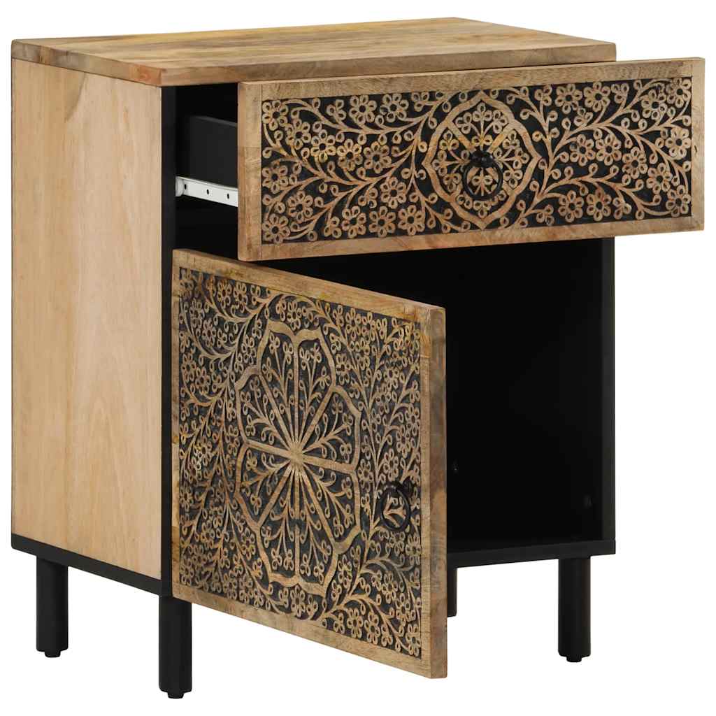 vidaXL Bedside Cabinet 50x33x60 cm Solid Wood Mango 4
