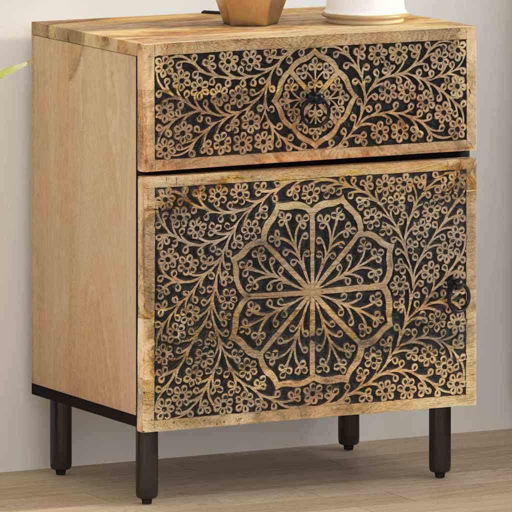 vidaXL Bedside Cabinet 50x33x60 cm Solid Wood Mango 1