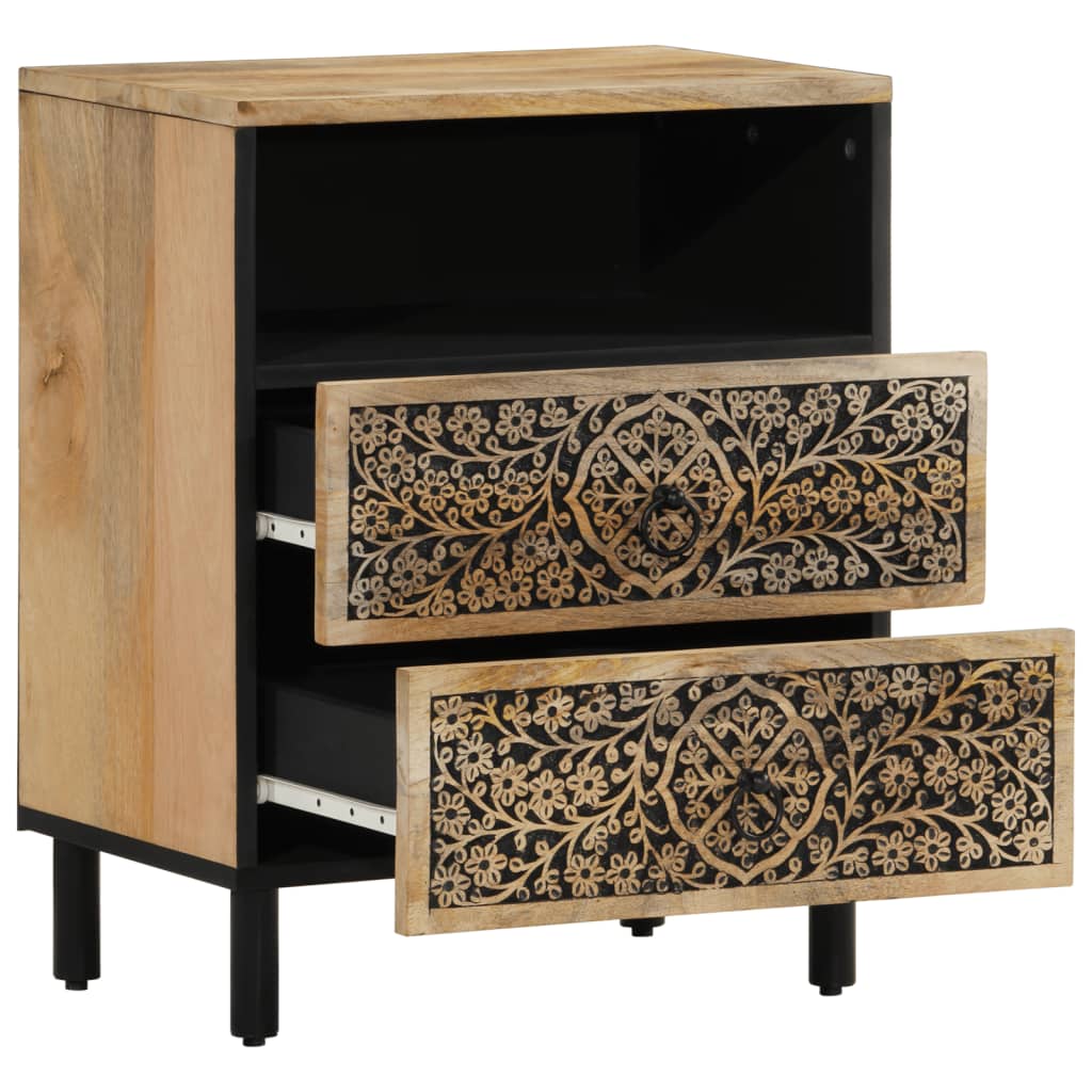 vidaXL Bedside Cabinet 50x33x60 cm Solid Wood Mango 4