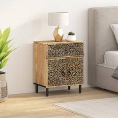 vidaXL Bedside Cabinet 50x33x60 cm Solid Wood Mango 1